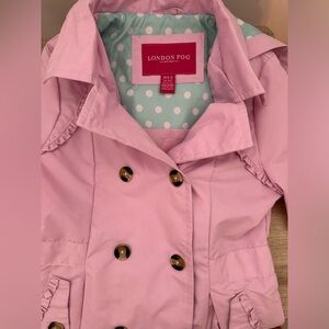 BRAND NEW London Fog Girls Pink Raincoat Size 5/6